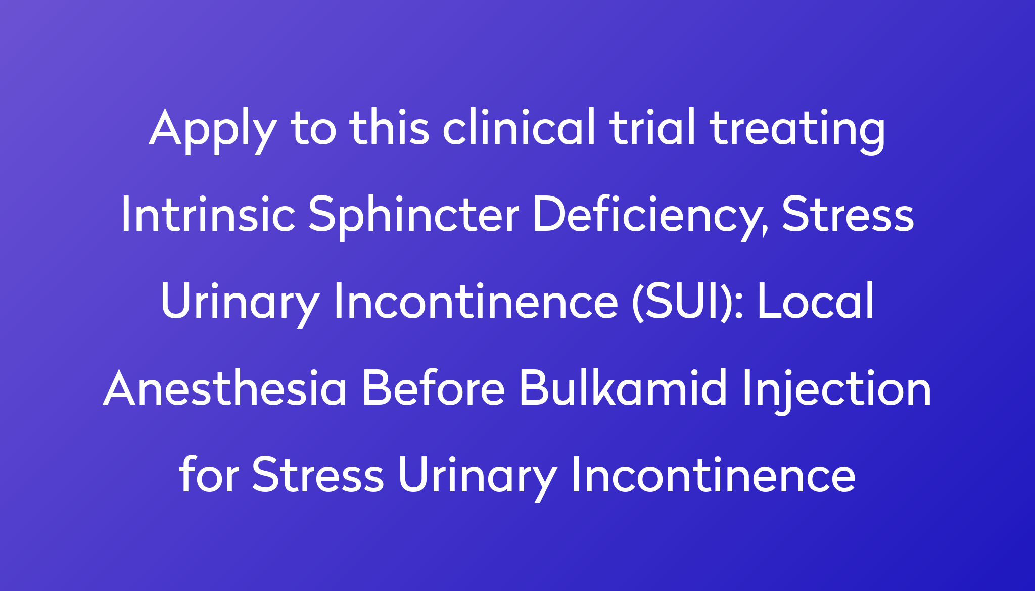 local-anesthesia-before-bulkamid-injection-for-stress-urinary